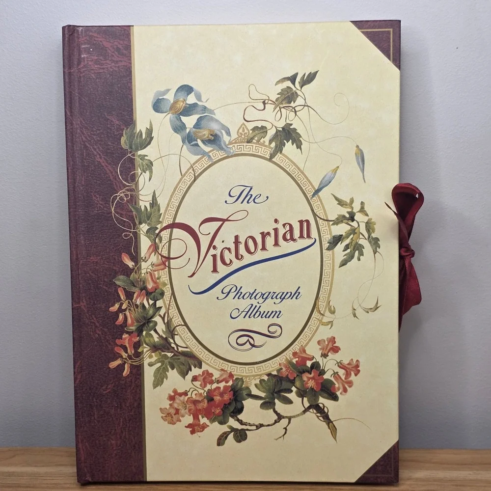 The Victorian Photograph Album Burgundy Ribbon Tie Wedding Anniversary Gift